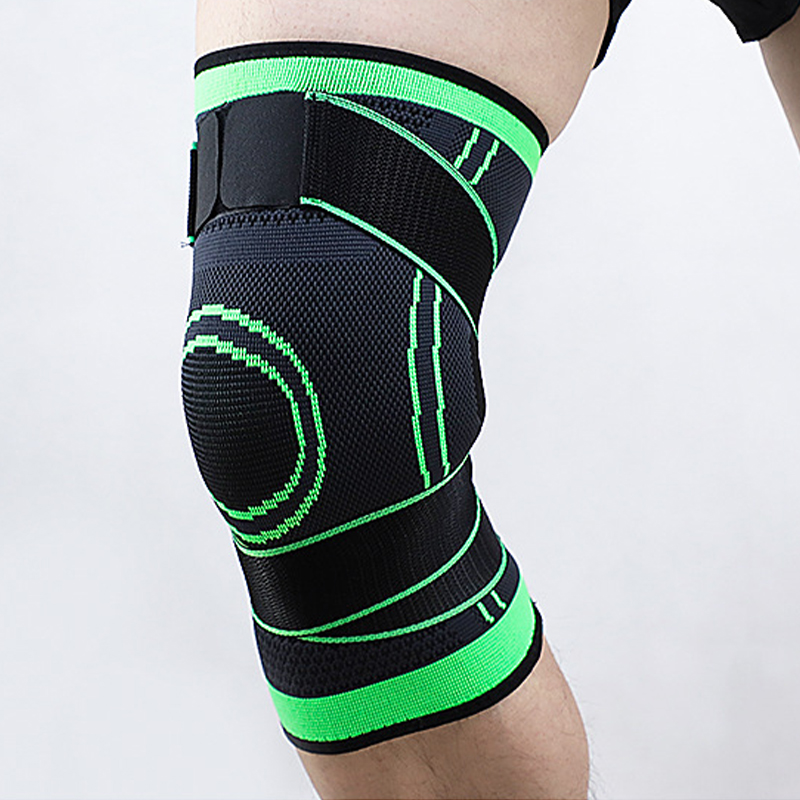 3D Knitted Compression Knee Brace Elastic Knee Sleeve Witth Adjustable Bandage Knee support brace