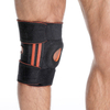 Patella Gel Pad Open Knee Support with Side Spring Stabilizers，Adjustable Velcro Straps