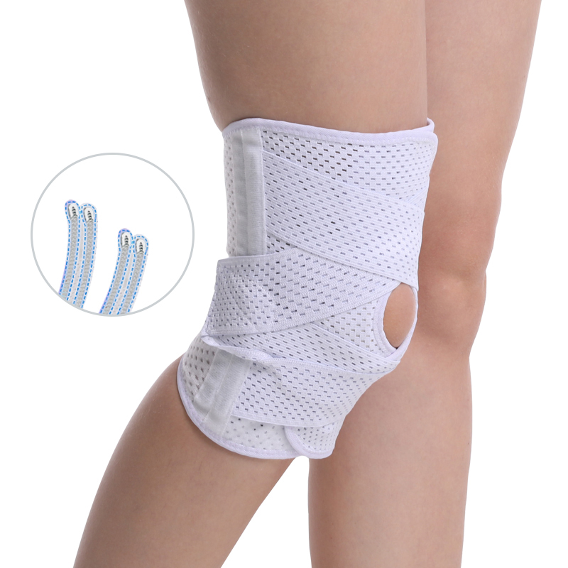 Breathable Multi-size Open Knee Support with Adjustable Knee Wrap,Air Mesh Fabric And Ultra-Soft Bandage