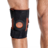Patella Gel Pad Open Knee Support with Side Spring Stabilizers，Adjustable Velcro Straps