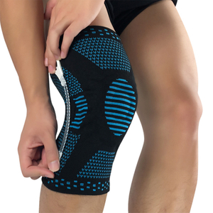 Hot Sale Sports Kneepad Silicone Knitted Outdoor Basketball Protective Meniscus Leg Cover Fitness Squat Knee Protector