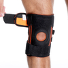 Patella Gel Pad Open Knee Support with Side Spring Stabilizers，Adjustable Velcro Straps