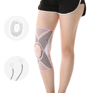 Women knee brace anti-collision knitted nyloN knee support for dancing running gel knee pad