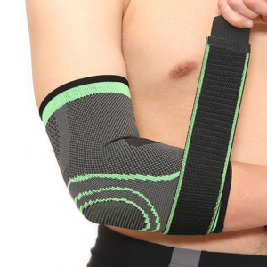 Outdoor Sports Manufacturers Wholesale Breathable Bandage Knitted Elbow Brace Adult Weightlifting Fitness Basketball Elbow Support