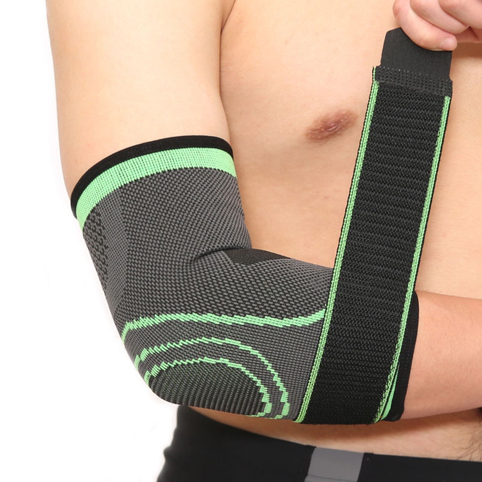 Outdoor Sports Manufacturers Wholesale Breathable Bandage Knitted Elbow Brace Adult Weightlifting Fitness Basketball Elbow Support