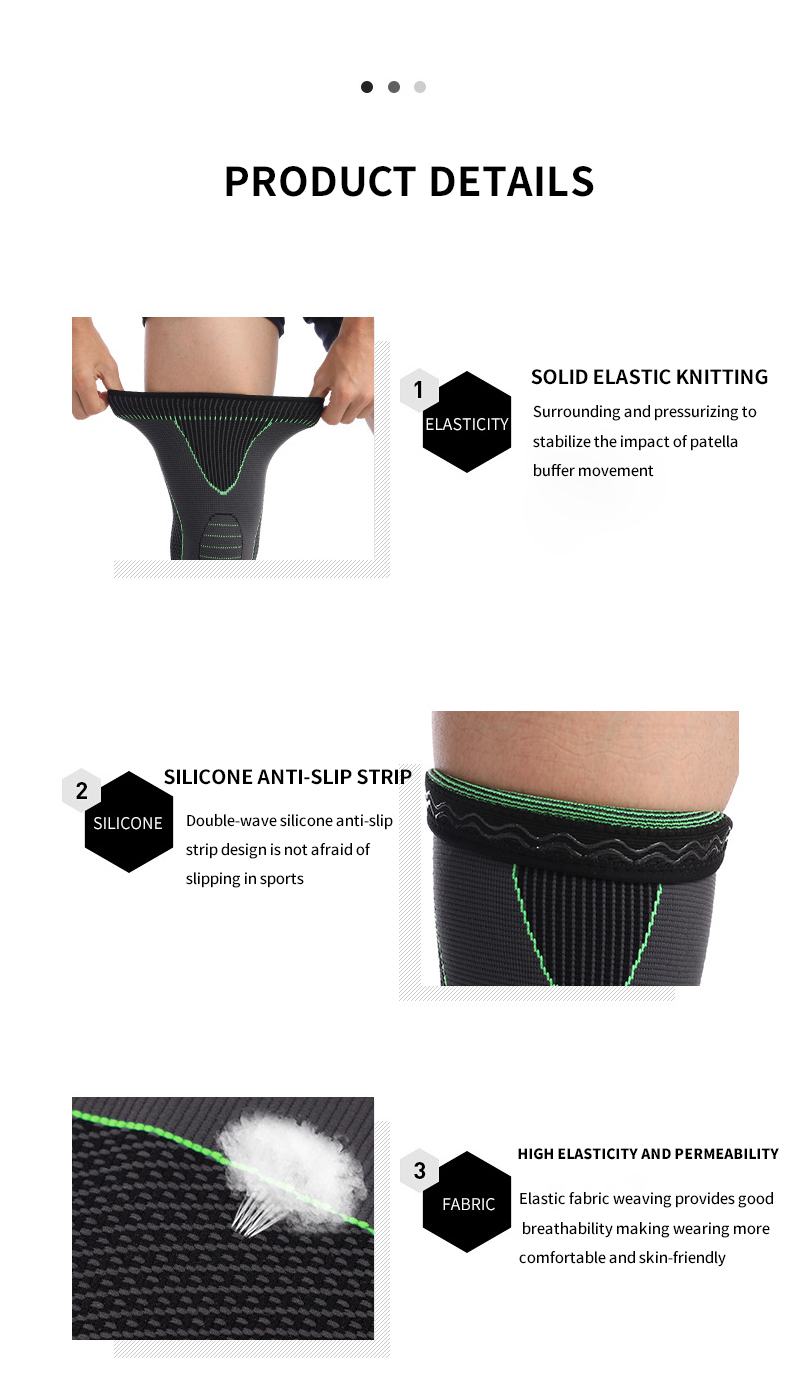Long Leg Sleeve Compression Knee Sleeve Brace