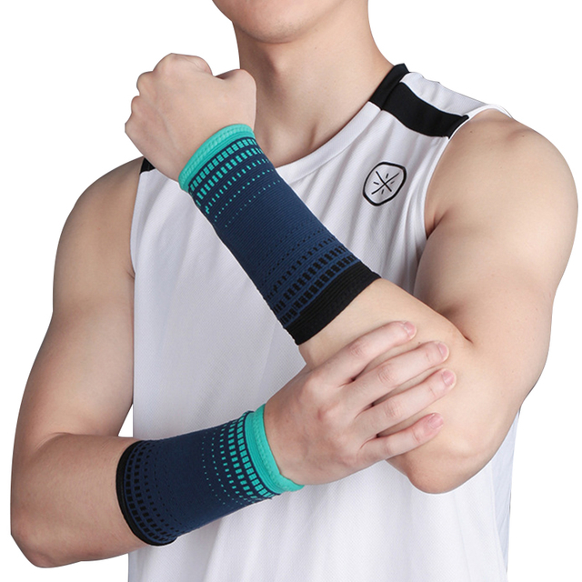 Elastic Sports Tennis Wristbands Sweat-absorb Nylon Wrist Brace Gym Fitness Wrist Support