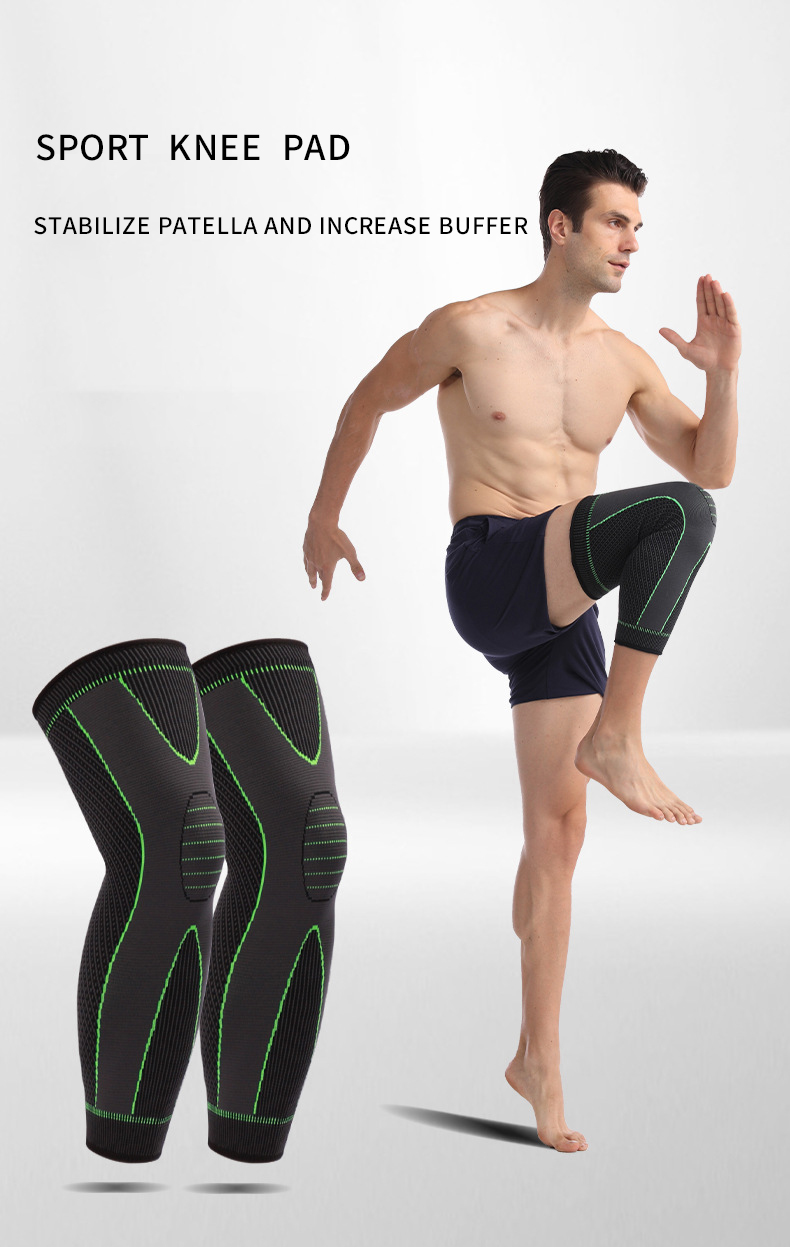  Long Leg Sleeve Compression Knee Sleeve Brace