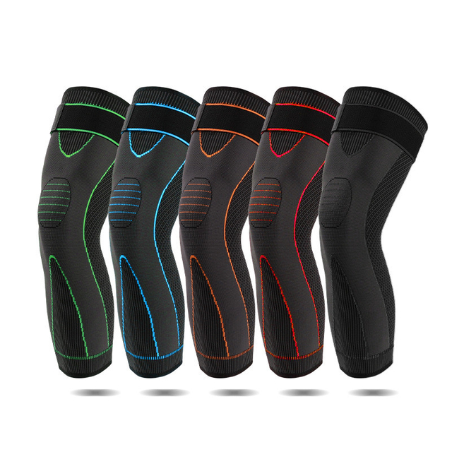 Knitting Long Leg Sleeve Compression Knee Sleeve Brace Knee Support