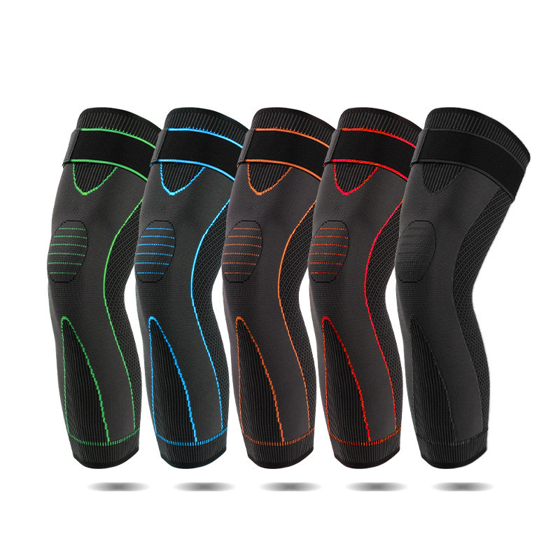 Knitting Long Leg Sleeve Compression Knee Sleeve Brace Knee Support
